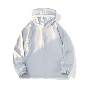 Ropa de protección solar de seda helada con logo personalizado, transpirable, con protección UV, para pesca y ciclismo, chaqueta fina de protección solar, transpirable y a la moda. - Product Image 2