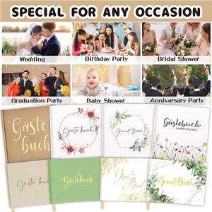 <span class=keywords><strong>Libro</strong></span> degli Ospiti Personalizzabile con Elegante Copertina in Tessuto 23*17cm, Rilegatura Termica per Matrimoni, Feste di Compleanno ed Eventi Speciali - Product Image 4