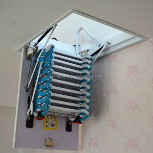 Échelle de grenier moderne en alliage d'aluminium de haute qualité, pliante, électrique, télescopique, avec main courante, capacité 300 kg, extension 10 pieds - Product Image 6