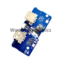 Modul step-up DIY untuk power bank/ponsel, papan sirkuit baterai 18650, 3.7V ke 5V 2A
