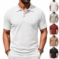 Nouveau T-shirt décontracté à manches courtes pour homme, coupe ajustée, à carreaux, respirant, collection 2026