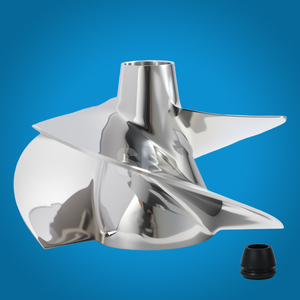 Hélice de moteur PWC à 3 pales en acier inoxydable 155 mm, pas 18/22, pour Yamaha VX/VX Sport/VX Deluxe <span class=keywords><strong>Jet</strong></span> <span class=keywords><strong>Ski</strong></span> | Impeller - Product Image 2