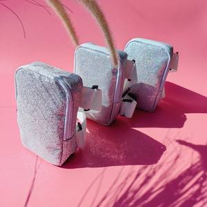 Bolso de muslo brillante de PU de 7,5 pulgadas, bolso impermeable para mujer, bolso de pierna de Carnaval, logotipo personalizado, bolso deportivo con cremallera para teléfono - Product Image 1