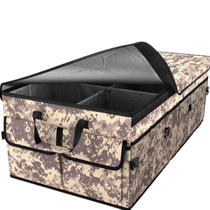 Organisateur de voiture pliable en Oxford et PU pour dossier de siège et <span class=keywords><strong>coffre</strong></span>, avec <span class=keywords><strong>poubelle</strong></span> intégrée, pour rangement d'accessoires de siège auto - Product Image 1
