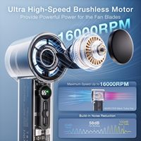 Ventilateur portable à LED transparent rechargeable mini ventilateur manuel haute vitesse USB 3000mAh batterie usage domestique emballage en boîte