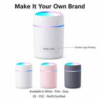 Nouvel humidificateur ultrasonique mini USB de 300 ml avec lumières colorées pour la maison, la voiture et l'aromathérapie domestique