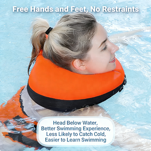 Water Dream Flotteur de cou pour adultes, <span class=keywords><strong>aide</strong></span> à la natation, anneau et ceinture de cou, non gonflable, réglable, en mousse EPE, flotteur de piscine de sécurité étanche - Product Image 2