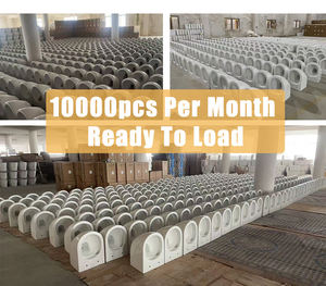 FOHOME Modern <span class=keywords><strong>Sanitas</strong></span> Para Casa De Banho Wc Juegos De Inodoro De Cerámica Montado En La Pared Inodoro Sanita - Product Image 6