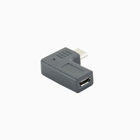 Tout nouveau type-c mâle vers Micro 5P femelle coude adaptateur sortie cc pour téléphone portable Android/tablette/ordinateur portable charge de données