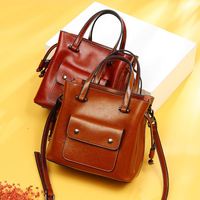 Sac à main en cuir véritable pour femmes, fourre-tout de luxe, mode, nouvelle collection 2020