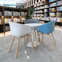Fauteuil de bureau rotatif en plastique de haute qualité, pivotant, à bras, moderne, pour loisirs, 2 pièces