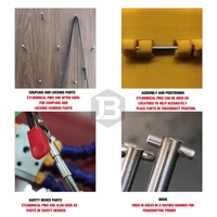 Goupille à ressort rainurée trempée et rectifiée BOSS DIN 6325 en acier à roulements SUJ2, finition brillante, diamètre 10 mm, longueur 50 mm