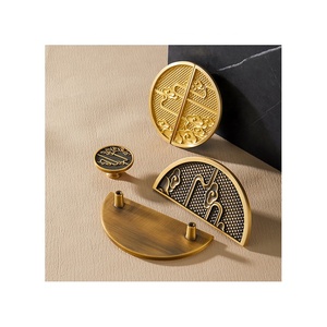 Brass Vòng cửa tủ ngăn kéo kéo xử lý Brushed Nickel bán vòng tròn tủ xử lý - Product Image 1