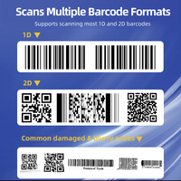 Lecteur de codes-barres fixe LONVILL pour l'automatisation industrielle avec écran intégré, programmable via un menu en ligne et logiciel de débogage