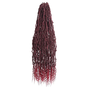 Synthetic 30 Inch New <strong>Faux</strong> <strong>Locs</strong> With Curly End 6 Packs Soft Nu <strong>Locs</strong> Crochet Hair Long Natural <strong>Black</strong> Crochet Braids - Product Image 2
