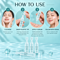 Ampoules d'acide hyaluronique, sérum pour le visage à la céramide, hydratant, apaisant, barrière cutanée, marque privée, OEM, ODM, vente en gros, fournisseur d'usine
