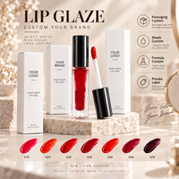 Teinte à lèvres mate douce RTS 7ml, 3-en-1 pour lèvres, joues et yeux, waterproof, longue tenue, 4 teintes, faible MOQ 2 pièces, vente en gros, logo personnalisé