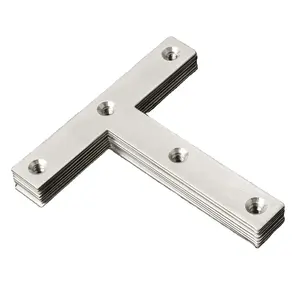 Suporte de placa de conexão de metal, suporte em forma de T, conector de perfil de alumínio industrial fixo