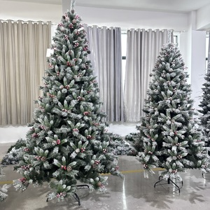 Tùy Chỉnh Kích Thước Trắng PVC Trang Trí Giáng Sinh Cây Nhân Tạo Cây Giáng Sinh Với Trắng Ấm LED Xmas thắp Sáng - Product Image 3