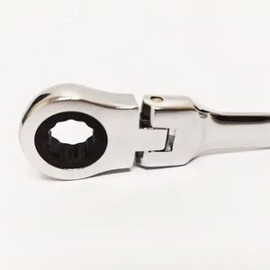 Steel Flexible Head Ratcheting Wrench <b>Spanner</b> Adjustable Hand <b>Tools</b> Keychain Accessories - Product Image 2