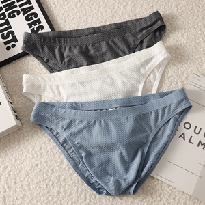 Tanga <span class=keywords><strong>para</strong></span> hombre, ropa interior, Bikini de tiro bajo, Bóxer, transpirable, cómodo, de malla de licra, estilo de moda Sexy sólido - Product Image 2