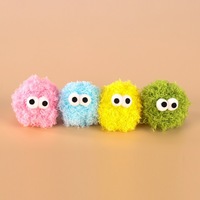 Jouet pour chat en peluche, balle roulante douce et colorée, avec herbe à chat, pour chatons, pour des jeux silencieux et actifs