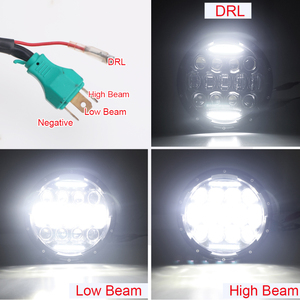 Faro led de 7 pulgadas para motocicleta, luz de señal de giro DRL para Jeep Wrangler, Harley - Product Image 5