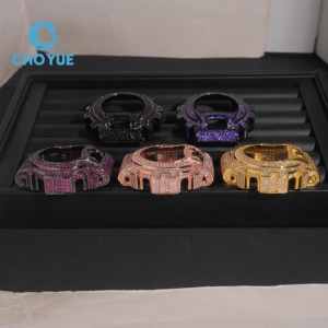 Nuevo Reloj con Bisel de Plata de Ley 925 Personalizado, Estilo Hip Hop, Completamente Cubierto de Circonitas, con Caja de Cobre - Product Image 5