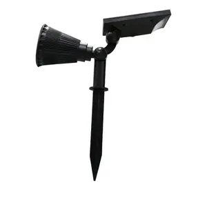 Lámpara Solar de Jardín con Estaca, 4W, LED RGB Multicolor, Luz Blanca Cálida para Exteriores, con Cuerpo de Metal y PC, Certificación IP65 y RoHS, 33 cm de Altura - Product Image 1