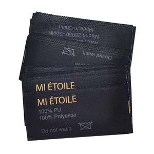 YH-PL005 May Trên Thiết Kế Tùy Chỉnh Thương Hiệu Thương Hiệu Logo Bông Vải Chính Nhãn Trung Tâm Gấp <span class=keywords><strong>Satin</strong></span> In Cổ Nhãn Cho T-Shirts - Product Image 4