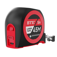 Télémètre laser numérique 2-en-1 BTE 60M haute précision (précision de 2 mm) avec connectivité Type-C