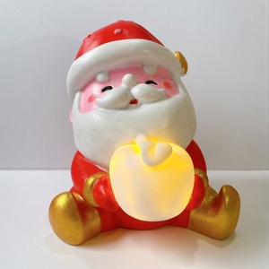 Venta al por mayor <span class=keywords><strong>Santa</strong></span> <span class=keywords><strong>Claus</strong></span> Apple Light Fluid Painting Vinilo Blanco Embrión Luna Night Light Fluid Piggy Bank Pintura creativa Graffiti - Product Image 3