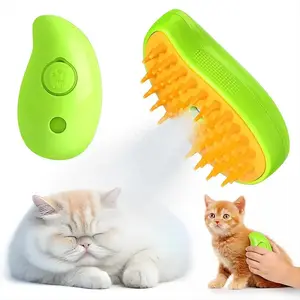 Multifunzionale Silicone elettrico Pet gattino gatto Spray a vapore per la pulizia del bagno spazzola pettine per la toelettatura forniture