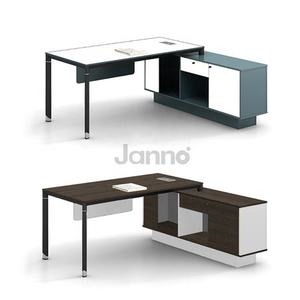 Precio de fábrica, muebles de oficina minimalistas personalizados, <span class=keywords><strong>escritorio</strong></span> ejecutivo en forma de L, mesa de oficina moderna blanca barata para el hogar - Product Image 6