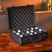 Boîte de rangement pour montres en aluminium à 8/18 emplacements, avec serrure à code, résistante aux chocs, pour voyage