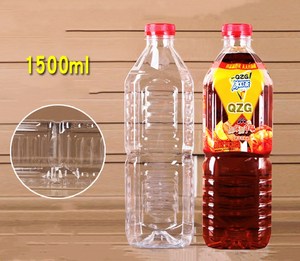 Bán sỉ trong suốt phẳng vuông pet chai nhựa dùng một lần rỗng chai nước giải khát 1L 1.5L 2L nước trái cây chai nước khoáng - Product Image 5