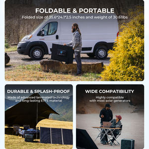 Panneau solaire pliable flexible <span class=keywords><strong>Bluetti</strong></span> Ip65 350w Chargeur de panneau solaire portable pour <span class=keywords><strong>Jackery</strong></span>/<span class=keywords><strong>Bluetti</strong></span>/Ecoflow - Product Image 6