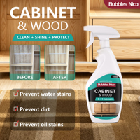 Nettoyant et lustrant pour meubles en bois OEM en gros, 3-en-1, brillance et protection, marque privée, élimine les taches d'eau, l'huile et la graisse, non toxique