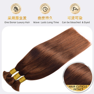 Cheveux humains vietnamiens Remy lisses, vierges, non traités, en vrac, pré-collés, sans trame, décolorables et teintables, extension de cheveux - Product Image 3