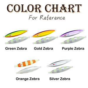 Leurre de pêche en eau salée Heavy Slow Pitch Metal Jig Luminous Zebra Stripes Jigging Lure Salmon Tuna <span class=keywords><strong>Killer</strong></span> 300g 400g 500g - Product Image 5