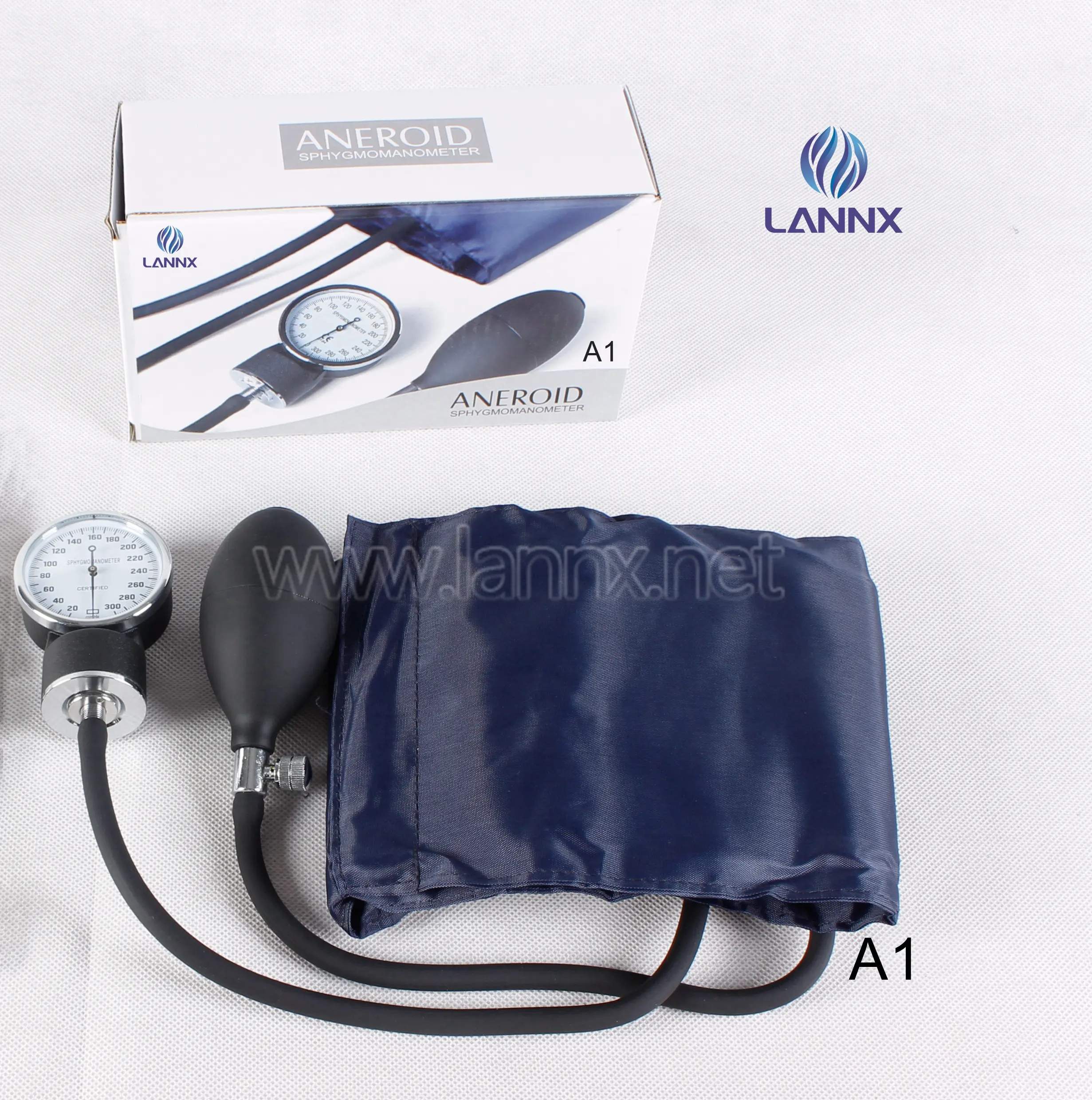 LANNX A1 Monitor Tekanan Darah, Multifungsi Elektronik Bp Arm Manual Aneroid Tentensiometer Digital