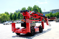 Châssis de robot de lutte contre l'incendie sur roues LEOPARD-02, charge utile de 2000 kg, canon à eau auto-aspergeant, supporte une perche de 8 m, personnalisable