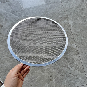 Saringan Pizza bundar berlubang Aluminium teranodisasi piring Pizza pondok berlubang kawat lebar - Product Image 1