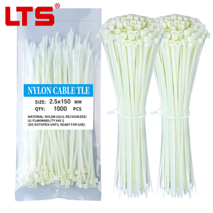 Bridas de nailon autoblocantes resistentes a altas y bajas temperaturas (-30~+180°C), ignífugas, con resistencia a la tracción de 18 libras, 2.5*150mm - Product Image 1