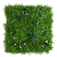 Mur de plantes artificielles Panneau vertical de plantes vertes pour jardin Mur de gazon artificiel avec fleurs