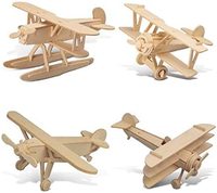 Nouveau modèle de Puzzle en bois à monter soi-même, jouets artisanaux en bois 105 pièces modèle d'avion 3D en bois Puzzle