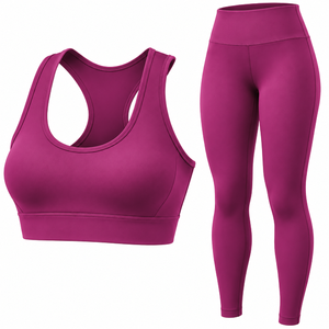 Yoga Sportswear Manufacturer Custom Matching <b>Leggings</b> and Bra Set for Women Gym and Workout - Product Image 6