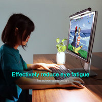 Lampe de bureau LED RGB moderne avec contrôle tactile et gradation de la luminosité, alimentée par USB, cylindre en aluminium noir pour usage au bureau