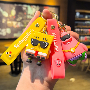 Nuovo Portachiavi 3D in Gomma a Tema <span class=keywords><strong>Spongebob</strong></span>, Stile Carino, Grande Stella, Accessorio per Auto, Squisito Piccolo Regalo, Ciondolo per Borsa - Product Image 5