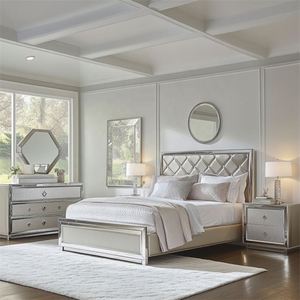 ชุดห้องนอนขนาดคิงไซส์เฟอร์นิเจอร์ห้องนอนขนาดควีนไซส์ดีไซน์กระจกปรับแต่งได้ทั้งห้องนอน - Product Image 3